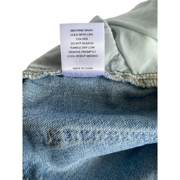 Chelsea & Violet High Rise Distressed Floral Embroidered Mom Jeans 28 Country - Picture 6 of 16